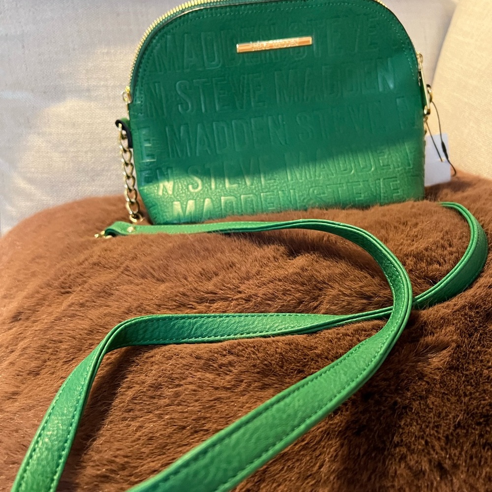 Steve Madden Vibrant Green Embossed Crossbody Bag